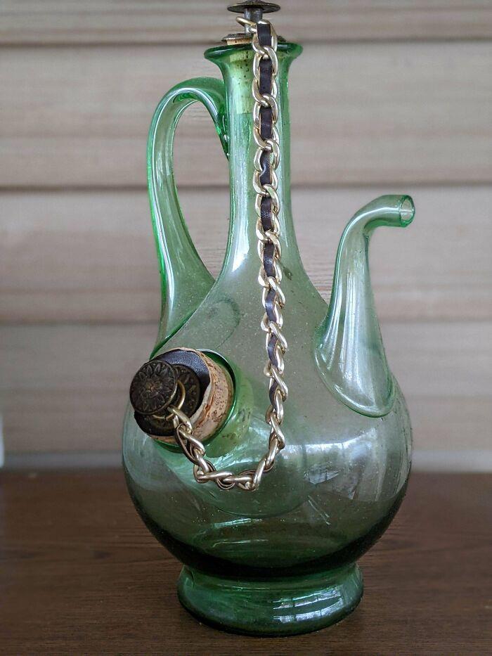 Found In A House I Moved Into. The Chain Has Two Corks Attached On Either End