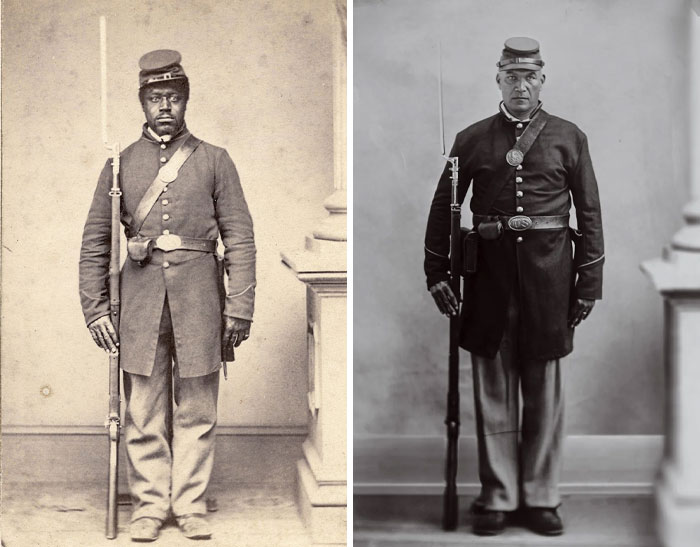 6 Side-By-Side Portraits Of Black Civil War Heroes And Their Direct Descendants