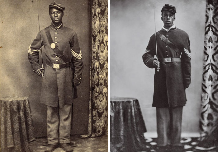 6 Side-By-Side Portraits Of Black Civil War Heroes And Their Direct Descendants