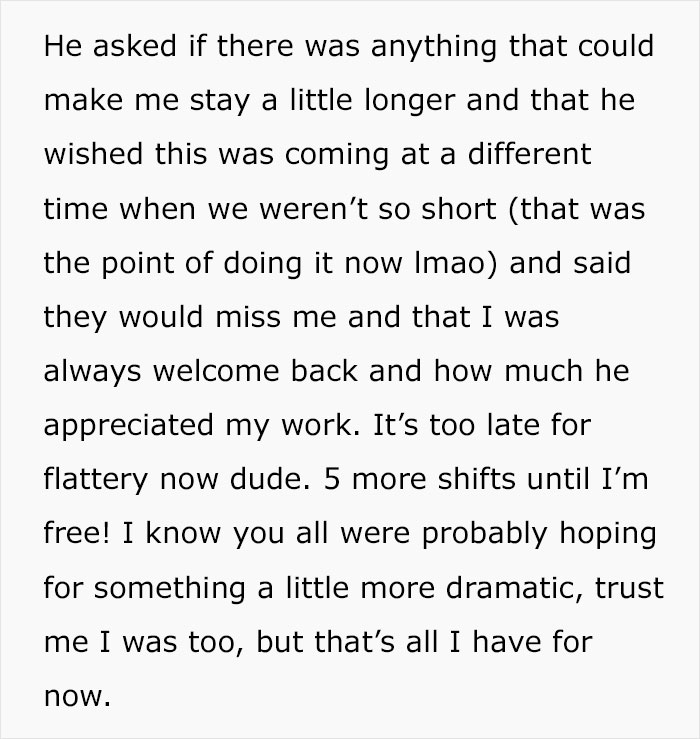 Jerk Boss Mocks Employee For Taking First Half A Day Off In 10 Months, It Backfires