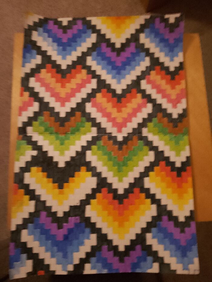 I Did It In The Car So There Were A Lot Of Mistakes But Here Is My First Ever Attempt At Art!