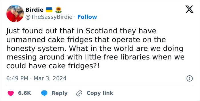 Scotland’s Honesty Cake Fridge Goes Viral, Has People Listing Other Similar Fridges Around The World Scotland’s Honesty Cake Fridge Goes Viral, Has People Listing Other Similar Fridges Around The World