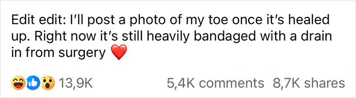 Woman Says The Bond With Her Cat Was Strengthened After The Cat Sneakily Consumed Her Toe