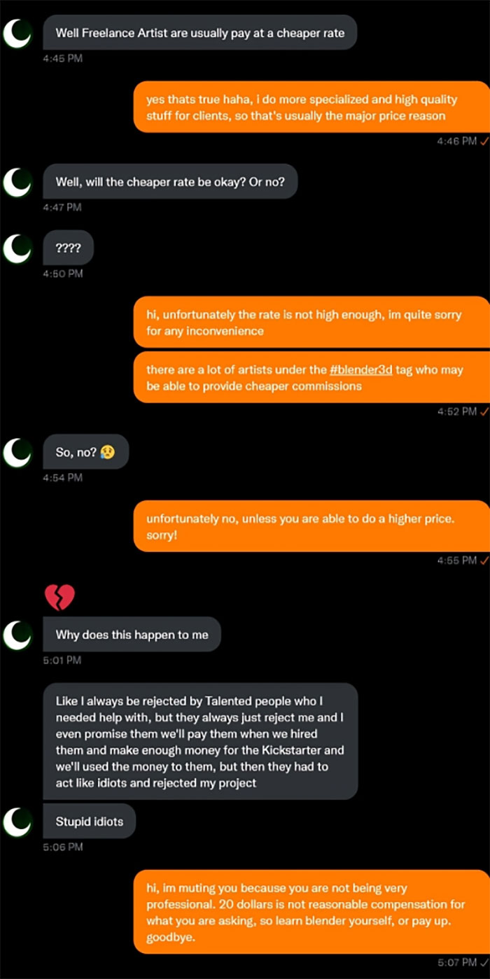 Finally Had My First Choosing Beggar, I Guess Im A True Freelance Artist Now, Lol