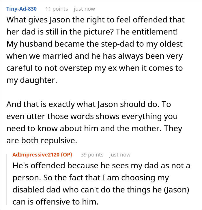 Woman Divorced And Cut Out Husband After An Accident Left Him Disabled, Expects Same From Daughter