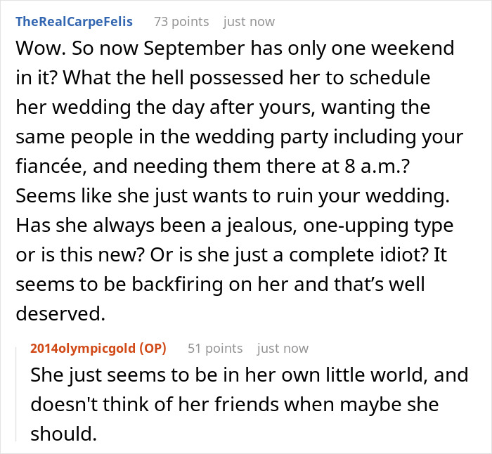 Woman Sets Her Wedding Date A Day After Her Best Friend's Ceremony, Guests Decline Her Invitation