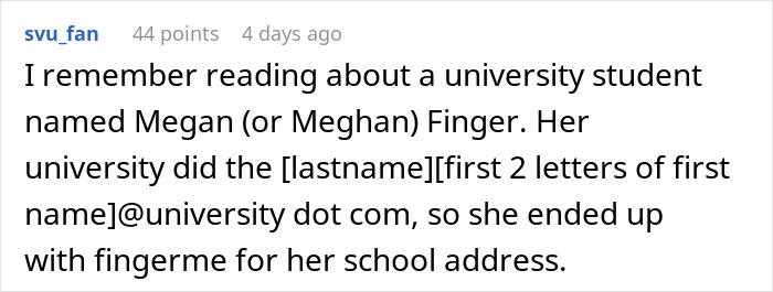 Teacher Has &lsquo;Unfortunate&rsquo; Initials, Admin Tells IT Guy To Go With Standard Structure Anyway 