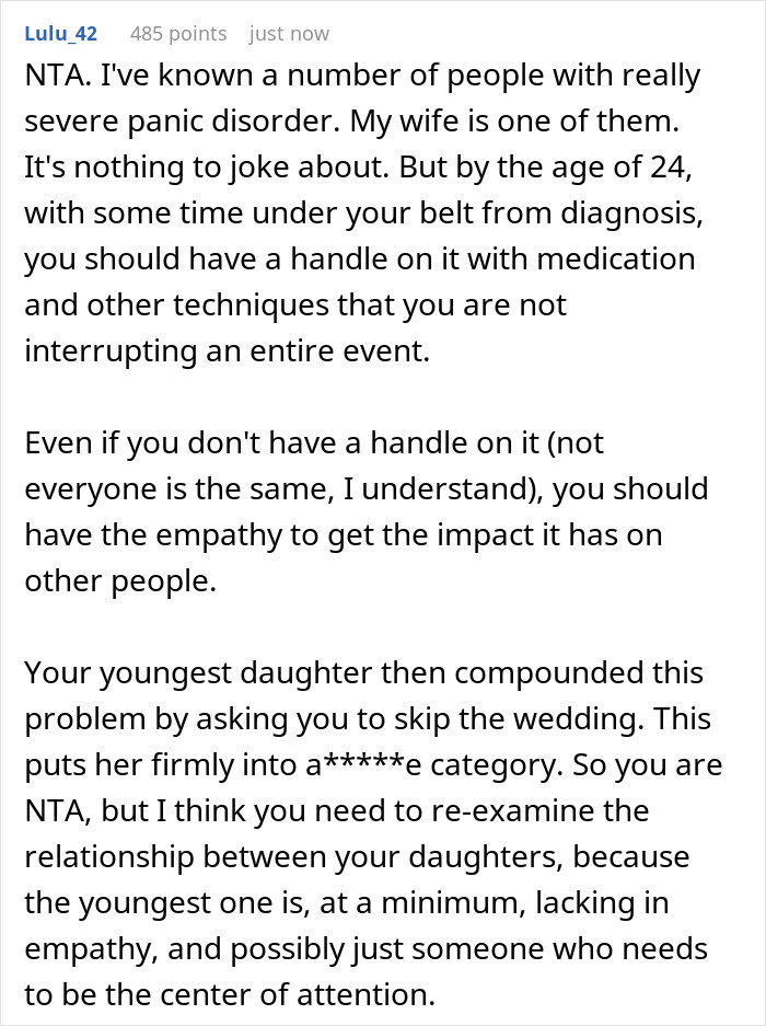 Woman Doesn&rsquo;t Invite Her Sister To Her Wedding, As Her Panic Attack Ruined The Engagement Party