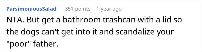 Dad Asks Teen To Throw Away Menstrual Products In Kitchen, She Refuses, So He Dumps Them On Her Bed Dad Asks Teen To Throw Away Menstrual Products In Kitchen, She Refuses, So He Dumps Them On Her Bed