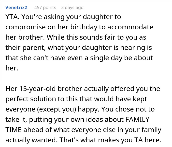 Mom Asks Daughter To Choose Another Restaurant Because Her Brother Can’t Eat There, Gets Slammed Mom Asks Daughter To Choose Another Restaurant Because Her Brother Can’t Eat There, Gets Slammed
