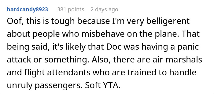 Man Seeks Support Online: "AITA For Telling A Doctor To Shut Up On A Turbulent Flight?"