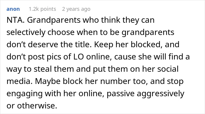 “AITA For Not Letting My Mother Identify As A Grandmother To My Child On Social Media?” “AITA For Not Letting My Mother Identify As A Grandmother To My Child On Social Media?”