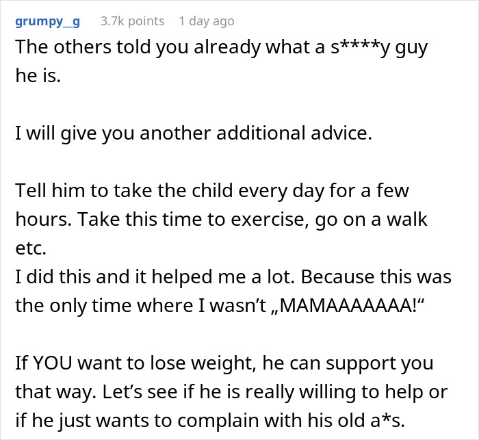 New Mom Asks If She’s Wrong For Letting Herself Go After Husband Confesses He Wants To Cheat New Mom Asks If She’s Wrong For Letting Herself Go After Husband Confesses He Wants To Cheat