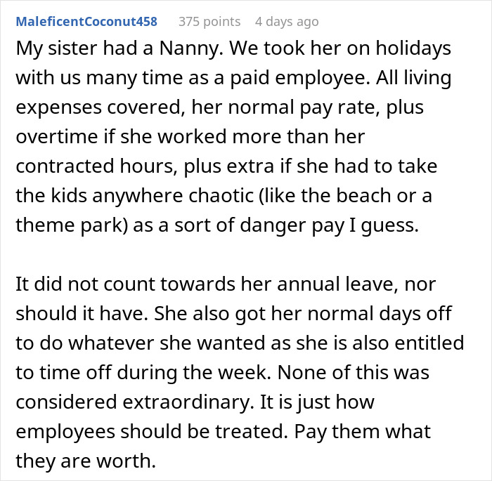 Nanny Is Asked To Accompany Family On Their Vacation, They Don’t Realize That It Would Be Her Work - 23