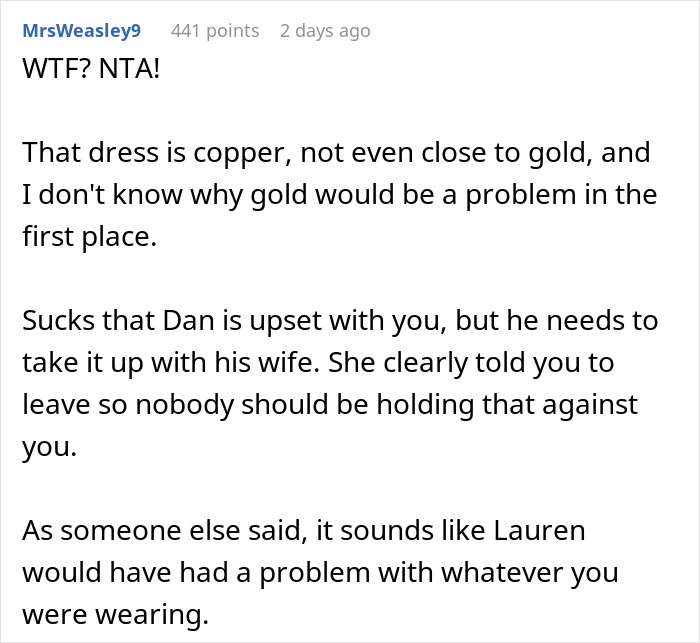 Woman Asks If Her Dress Was Really Inappropriate After Bride Makes A Scene