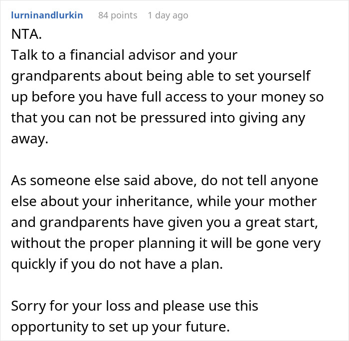 Parents Expect Son To Share His Huge Inheritance With Half-Siblings, Can't Believe He Won't Parents Expect Son To Share His Huge Inheritance With Half-Siblings, Can't Believe He Won't