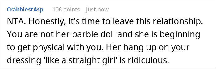 Woman’s GF Yells At Her For Wearing Dress And Having Long Hair, Relationship Is Put Into Question - 23