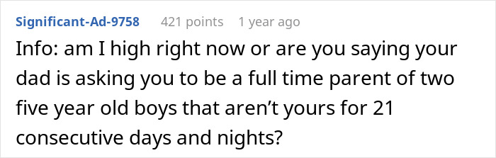 Drama Ensues When Son Refuses To Babysit His Half-Siblings For 3 Weeks While Dad Goes On Honeymoon Drama Ensues When Son Refuses To Babysit His Half-Siblings For 3 Weeks While Dad Goes On Honeymoon