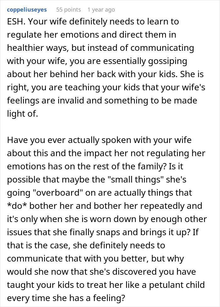 Dad Gets A Wake-Up Call After People Tell Him Wife's "Bad Days" Are Not For Him To Manage
