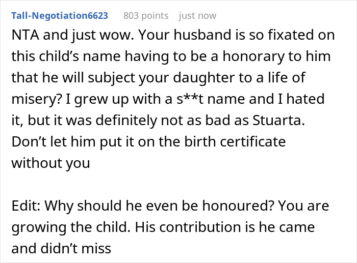 Guy Picks His Family Male Name For Future Kid, Has A Fight With Wife After It Turns Out It’s A Girl - 23