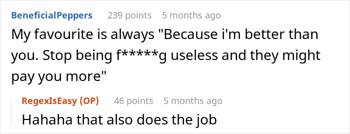 Guy Gets Called Out Over Big Salary, Puts Coworker In His Place