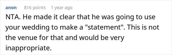 "AITA For Uninviting My Gay Brother And His Boyfriend To My Wedding?"