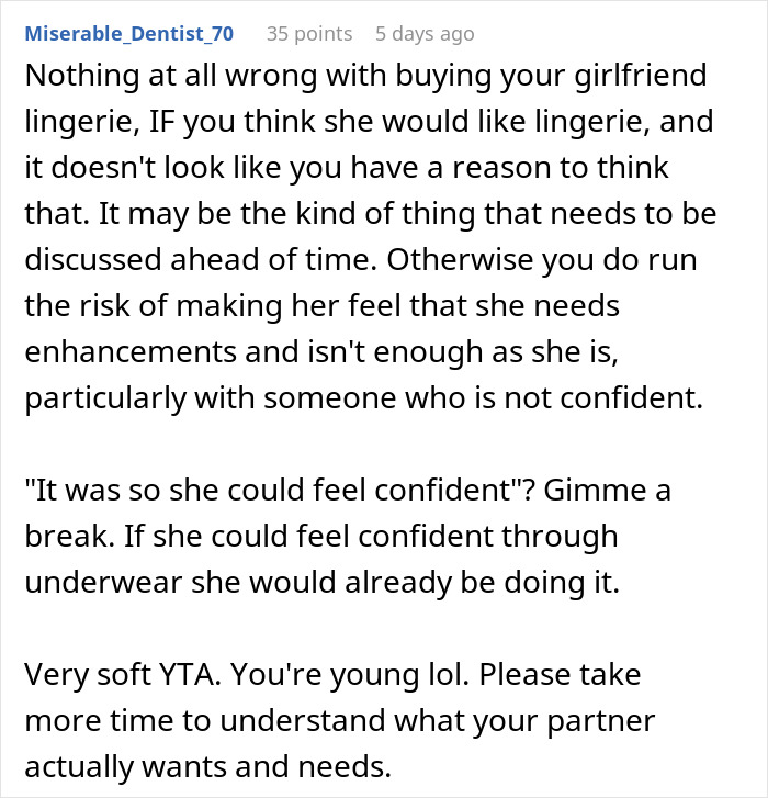 Man Doesn&rsquo;t Understand Why GF Didn&rsquo;t Appreciate His Gift, Gets A Reality Check