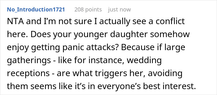 Woman Doesn&rsquo;t Invite Her Sister To Her Wedding, As Her Panic Attack Ruined The Engagement Party