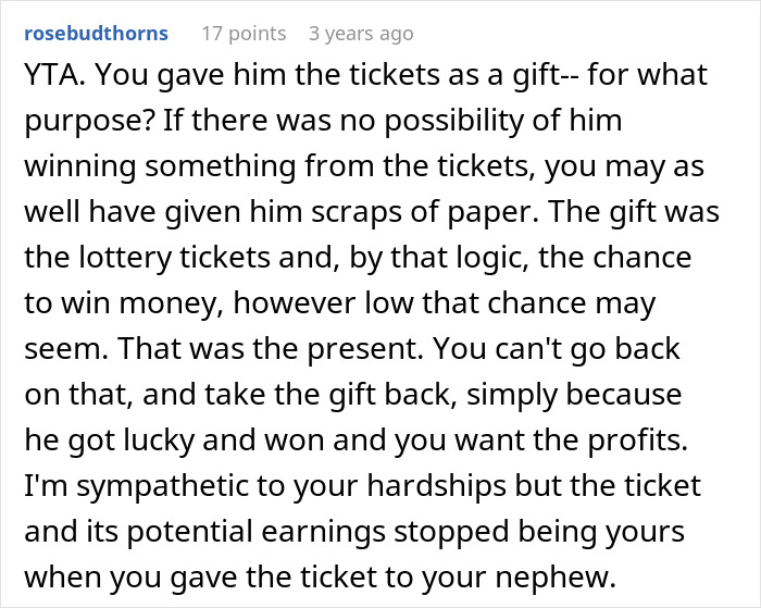 "I Really Need All Of It": Nephew Wins Lottery Money, Ticket Gifter Wants 75% Of It Back