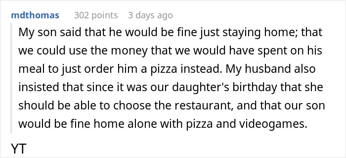 Mom Asks Daughter To Choose Another Restaurant Because Her Brother Can’t Eat There, Gets Slammed Mom Asks Daughter To Choose Another Restaurant Because Her Brother Can’t Eat There, Gets Slammed