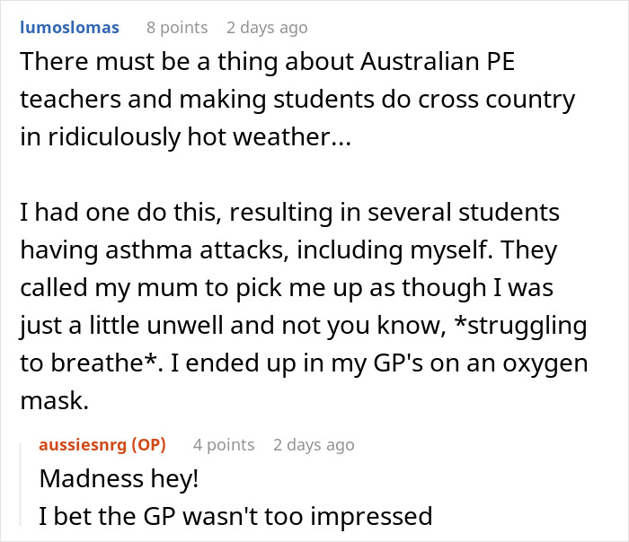 P.E. Teacher Forces Kids To Run 3 Miles In Sweltering Heat, Mom Gets Petty Revenge P.E. Teacher Forces Kids To Run 3 Miles In Sweltering Heat, Mom Gets Petty Revenge