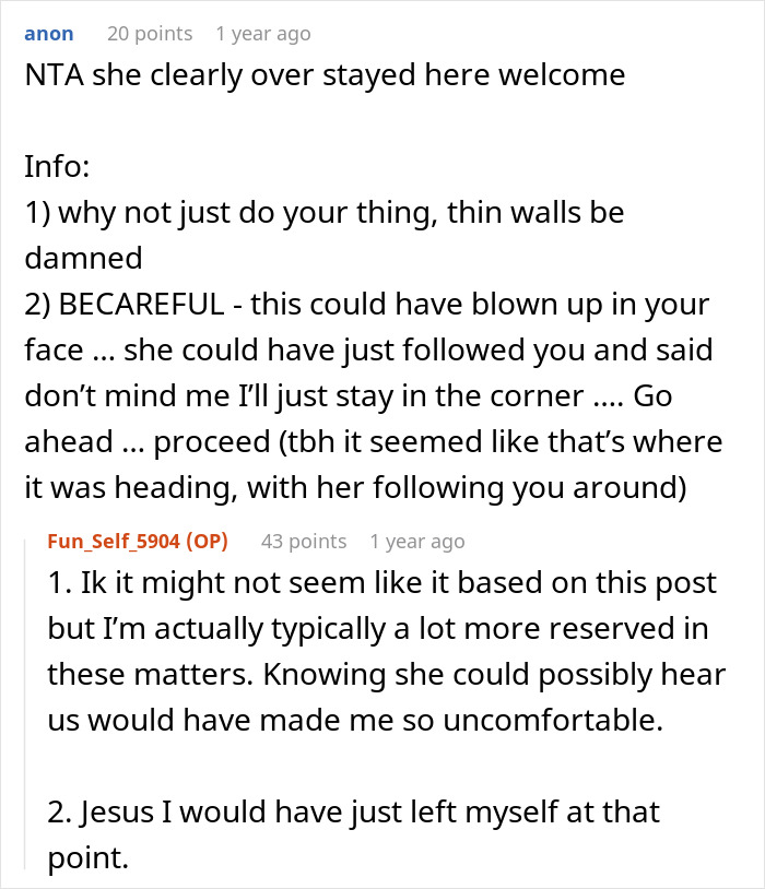 Mom Gets Kicked Out For Not Taking The Hint That Her Son And DIL Want Alone Time Mom Gets Kicked Out For Not Taking The Hint That Her Son And DIL Want Alone Time
