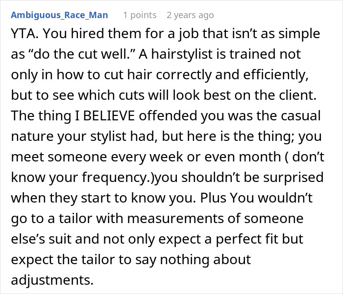 Woman Asks If She&rsquo;s Wrong For Storming Out Of The Hair Salon After Hairdresser&rsquo;s Words Hurt Her