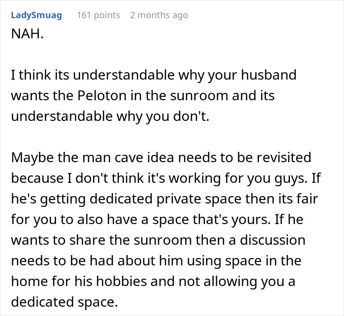 Woman Doesn&rsquo;t Let Husband Invade Her Personal Corner At Home With His Peloton, Drama Ensues