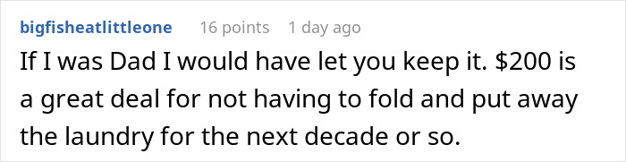 Family Tradition: Whoever Unloads The Dryer Keeps What's In The Pockets, It Backfires