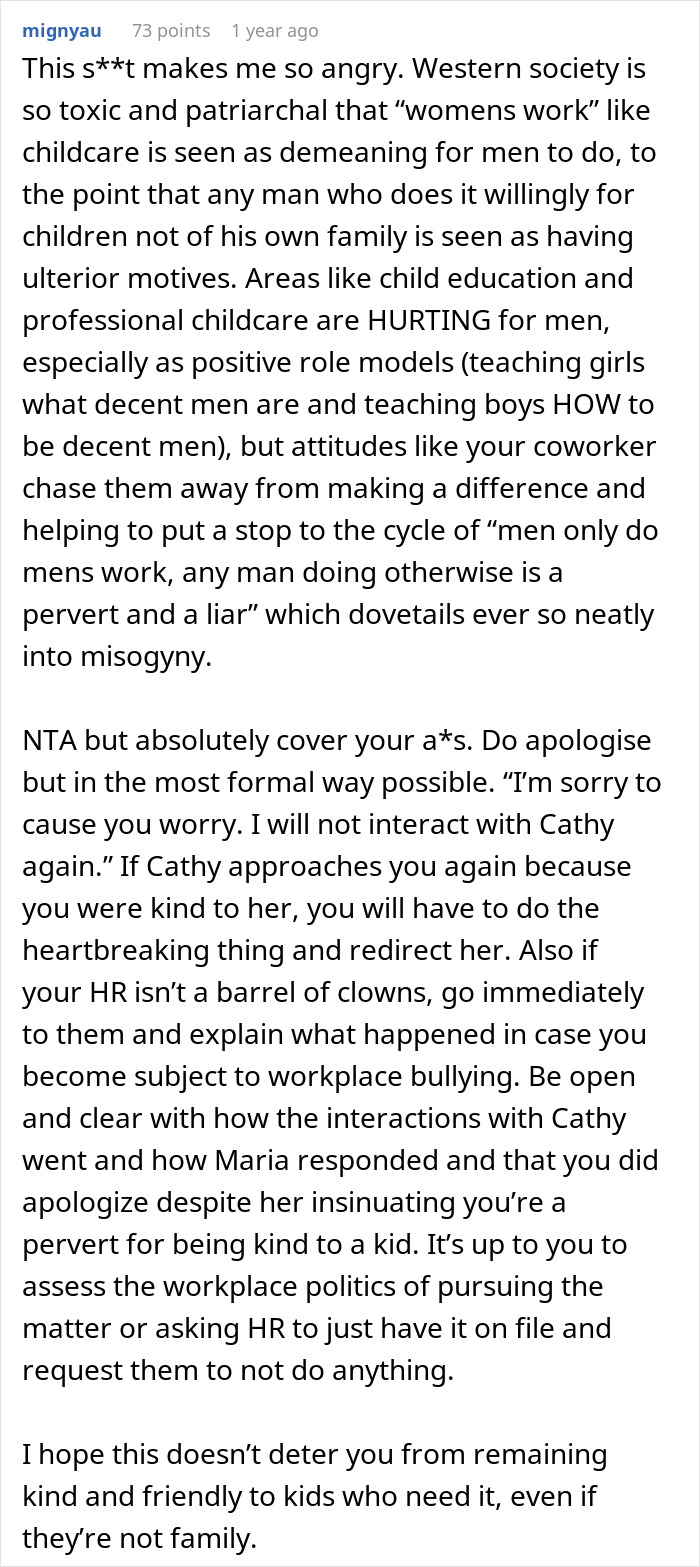 Man Gets Called A 'Pervert' For Hanging Out With Coworker's 7-Year-Old Daughter