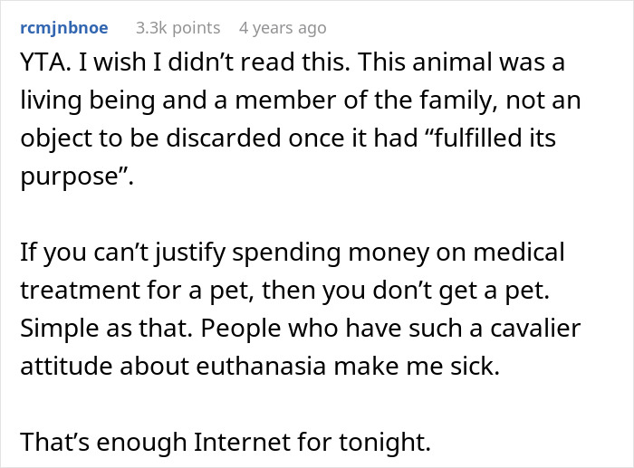 “AITA For Euthanizing My Daughter’s Emotional Support Animal For Her Own Sake?” “AITA For Euthanizing My Daughter’s Emotional Support Animal For Her Own Sake?”