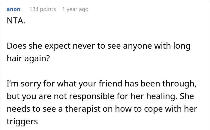 Woman Is Stunned When A Friend Asks Her To Cut Off Her Hair, Claiming It Reminds Her Of Her Trauma