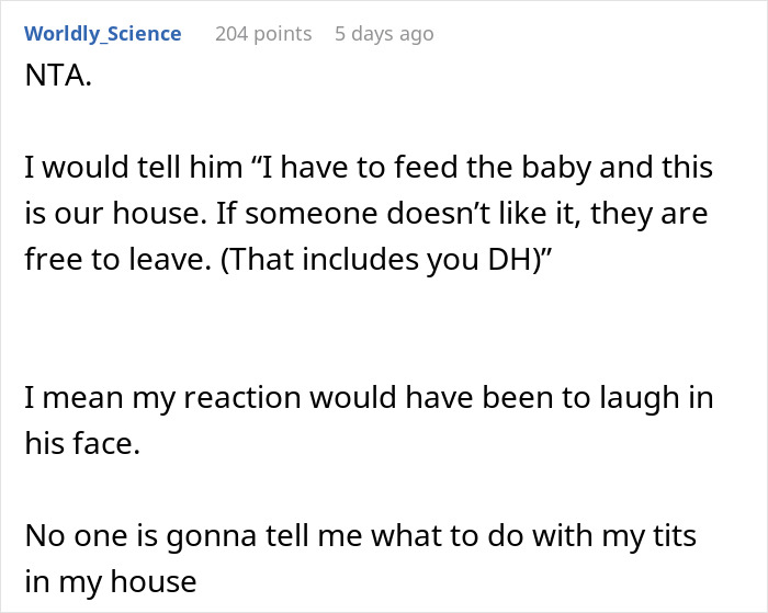 Man Demands Wife Stop Breastfeeding Their Baby In Front Of His Mates, Is Told To &lsquo;Shut Up&rsquo;