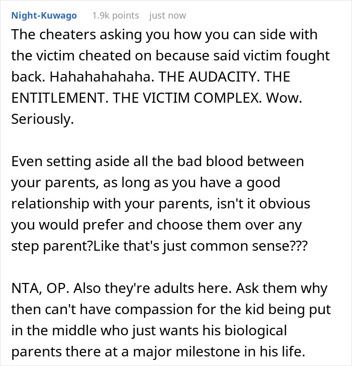 Stepmom Tells Teen Not To Invite His Mom To His Graduation, He Tells Stepmom Not To Come Instead