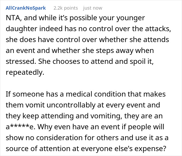 Woman Doesn&rsquo;t Invite Her Sister To Her Wedding, As Her Panic Attack Ruined The Engagement Party