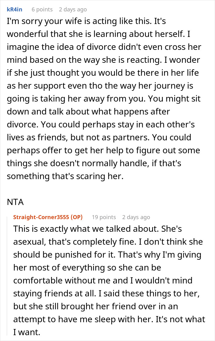 Man Freaks Out After Wife Confesses To Asking Her Friend To Replace Her For Intercourse