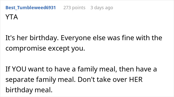 Mom Asks Daughter To Choose Another Restaurant Because Her Brother Can’t Eat There, Gets Slammed Mom Asks Daughter To Choose Another Restaurant Because Her Brother Can’t Eat There, Gets Slammed
