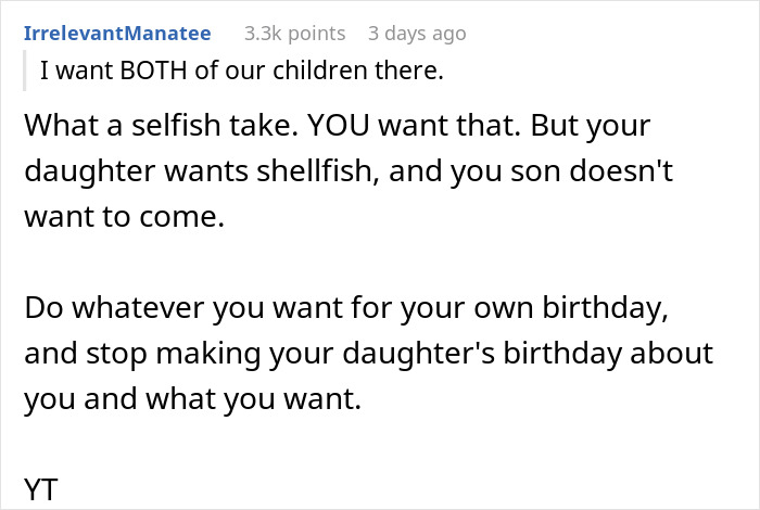 Mom Asks Daughter To Choose Another Restaurant Because Her Brother Can’t Eat There, Gets Slammed Mom Asks Daughter To Choose Another Restaurant Because Her Brother Can’t Eat There, Gets Slammed