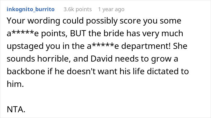 Entitled Bride Gets Shut Up By Wedding Guest Tired By Her Whines Over In-Laws 'Upstaging' Her Entitled Bride Gets Shut Up By Wedding Guest Tired By Her Whines Over In-Laws 'Upstaging' Her