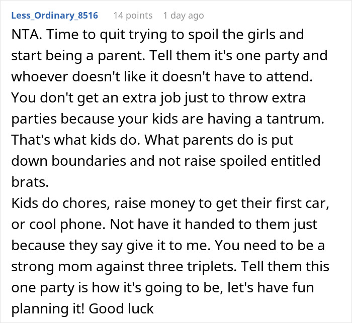 Triplets Want Individual "Sweet 16s", Tell Mom To Get An Extra Job If She Can't Afford It