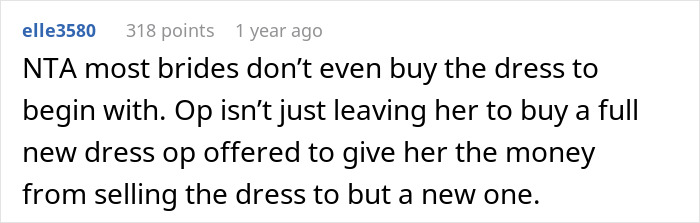 Bride Refuses To Buy Bridesmaid A New Dress Because She Gained Weight, Asks If She's In The Wrong