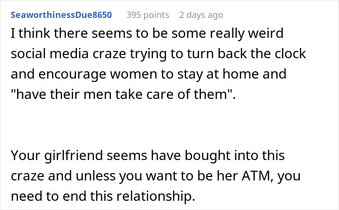 “She Is Insane”: Man Gives “Stay-At-Home GF” An Ultimatum After Being Told To Get A Second Job “She Is Insane”: Man Gives “Stay-At-Home GF” An Ultimatum After Being Told To Get A Second Job