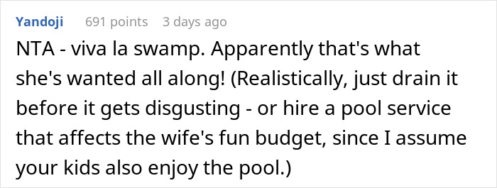 Man Refuses To Look After Pool Any Longer, Asks Wife To Stick To Her Promise, Drama Ensues Man Refuses To Look After Pool Any Longer, Asks Wife To Stick To Her Promise, Drama Ensues