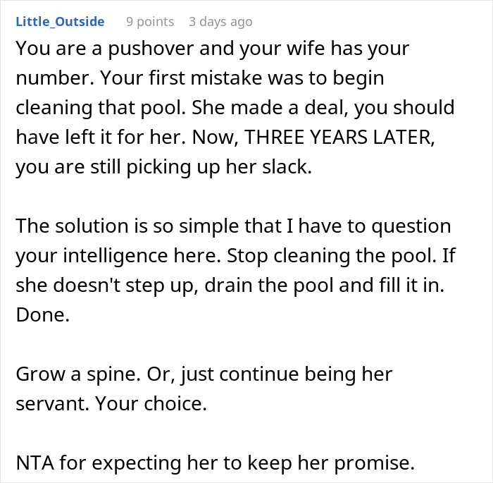 Man Refuses To Look After Pool Any Longer, Asks Wife To Stick To Her Promise, Drama Ensues Man Refuses To Look After Pool Any Longer, Asks Wife To Stick To Her Promise, Drama Ensues